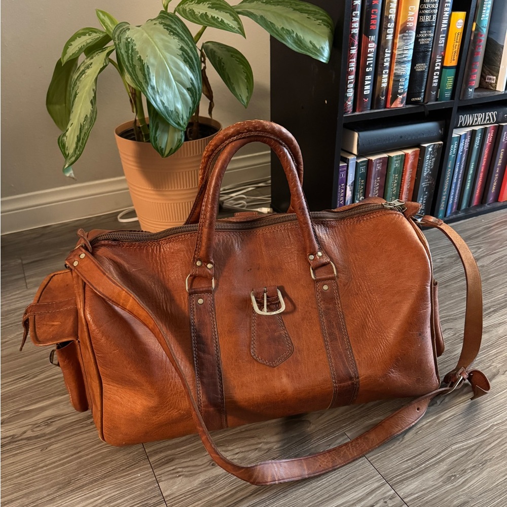 Vintage Leather Duffel (FREE SHIPPING)